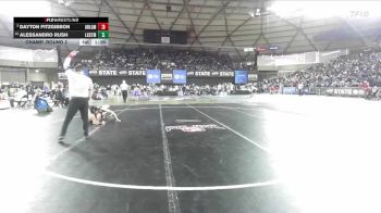 Boys 4A 144 lbs Champ. Round 2 - Dayton Fitzgibbon, Arlington vs Alessandro Rush, Lake Stevens