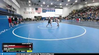 120 lbs Champ. Round 2 - Kael Gudahl, Wheatland vs Cody Dunham, Sheridan