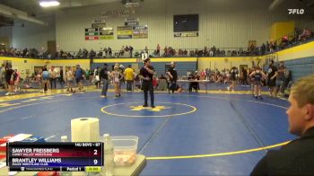 87 lbs Round 1 - Sawyer Freisberg, Caney Valley Wrestling vs Brantley Williams, Maize Wrestling Club