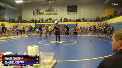 87 lbs Round 1 - Sawyer Freisberg, Caney Valley Wrestling vs Brantley Williams, Maize Wrestling Club