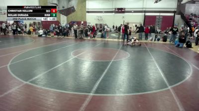 120 lbs 3rd Place Match - Nolan Ourada, Mounds View Mustangs Wrestling Club vs Christian Kellum, Rush City