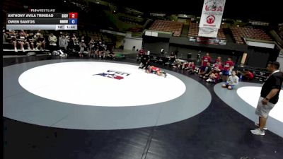 92 lbs Anthony Avila Trinidad, SCVWA - Santa Clara Valley Wrestling Association vs Owen Santos, MDWA - Mount Diablo Wrestling Association