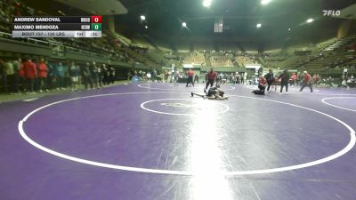 120 lbs Semi To 9th - Andrew Sandoval, Woodlake vs Maximo Mendoza, Redwood -Visalia
