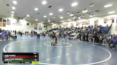 190 lbs 5th Place Match - Jose Nunez, Rialto vs Sabastian Esparza, Bishop Amat