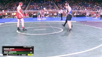 D2-285 lbs Cons. Round 2 - Dasan Smith, Marquette HS vs Ricky Johnson, Harper Creek HS