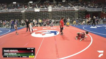 63 lbs Champ. Round 2 - Odin Barbour, Cowboy Kids Wrestling Club vs Blake Mendoza, Glenrock Wrestling Club