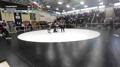157 lbs Semifinal - Julian Resto, New Britain vs Jake Rivera, Southington