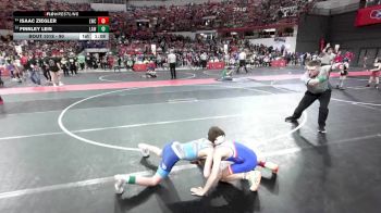 90 lbs Champ. Round 1 - Finnley Leis, LAW vs Isaac Ziegler, Lodi Wrestling Club