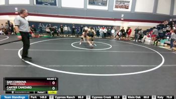 150 lbs Round 5 - Sam Cordova, St. Thomas Catholic vs Carter Canizaro, Klein Oak