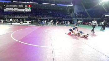 125 lbs Champ. Round 2 - Makynlee Cova, Wheatland vs Aubriana L Mcdonnell, Gregori