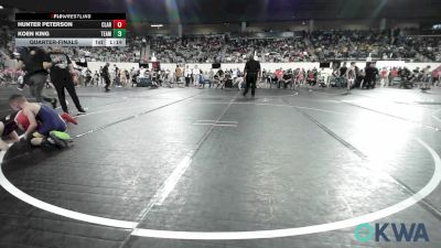 67 lbs Quarterfinal - Hunter Peterson, Claremore Wrestling Club vs Koen King, Team Tulsa Wrestling Club