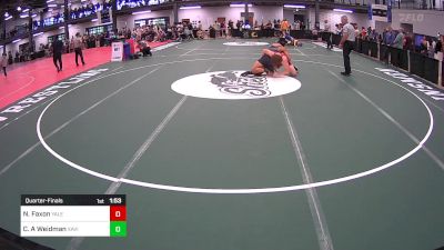 225A lbs Quarterfinal - Nate Faxon, Yale St vs Charles A Weidman, Xavier Highschool