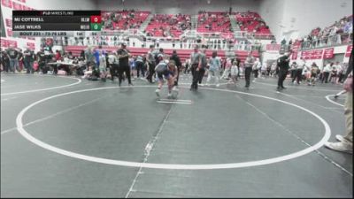 73-76 lbs Rr Rnd 2 - MJ Cottrell, Harrah Little League Wrestling vs Jase Wilks, Mojo Grappling Academy