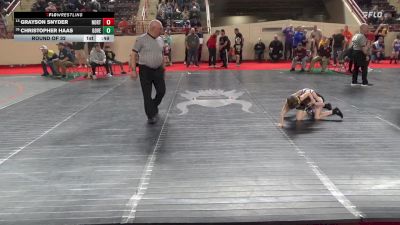 55_B lbs Round Of 32 - Grayson Snyder, Northwestern Lehigh vs Christopher Haas, Governor Mifflin