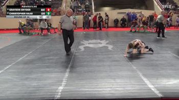 55_B lbs Round Of 32 - Grayson Snyder, Northwestern Lehigh vs Christopher Haas, Governor Mifflin