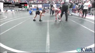 90 lbs Final - Truitt Langford, ARDMORE TAKEDOWN CLUB vs Alfonso De La Fuente, Clinton Youth Wrestling