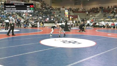 5A 105 lbs Quarterfinal - Bailey Doss, VAN BUREN HIGH SCHOOL vs Alex Lopez, Bauxite