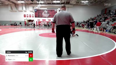 141 lbs Consi Of 16 #2 - Joey Romano, Lake Erie - Unatt vs CJ Carr, Lock Haven - Unatt