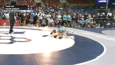 105 lbs Cons. Sub-semis - Kiana Lien, California vs Dilynn Albrecht, Wisconsin