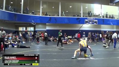 125 lbs Cons. Round 2 - Ellis Haney, Cumberland (Tenn.) vs Colton Bishop, Reinhardt University