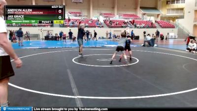 67-69 lbs Round 2 - Andylyn Allen, Smoky Mountain Youth Wrestling vs Jax Grace, North Carolina