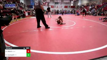 58 lbs Rr Rnd 2 - Kyzer Welch, Heat vs Sage Zumwalt, Grove Takedown Club