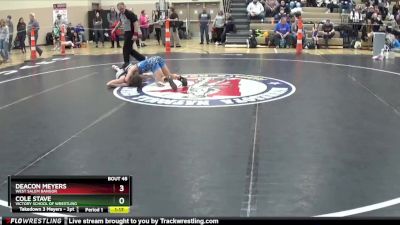 105 lbs Semifinal - Deacon Meyers, West Salem Bangor vs Cole Stave, Victory School Of Wrestling