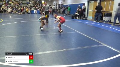 68 lbs Consy 1 - Kaiden Weil, Peters Township vs Prentice Miller Jr, Bad Karma