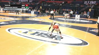 3A 106 lbs Cons. Round 3 - Sebastian Gracia, Chicago (Mt. Carmel) vs Elio Gil, Chicago (Marist)