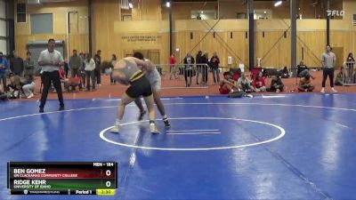 184 lbs Semifinal - Ben Gomez, UN Clackamas Community College vs Ridge Kehr, University Of Idaho