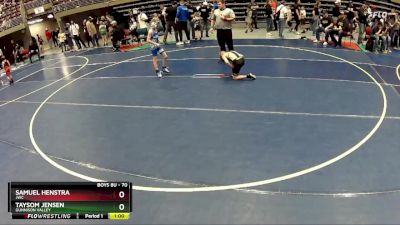 70 lbs Cons. Semi - Taysom Jensen, Gunnison Valley vs Samuel Henstra, JWC