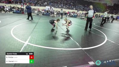 61 lbs Quarterfinal - Briar Potter, Cushing Tigers vs Hudson Daniel, Sperry Wrestling Club