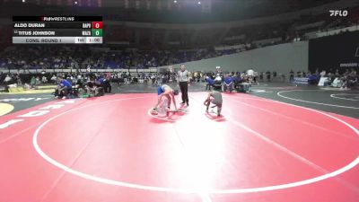 4A Boys 120 lbs Cons. Round 1 - Titus Johnson, Mazama Boys vs Aldo Duran, Baker / Powder Valley Boys