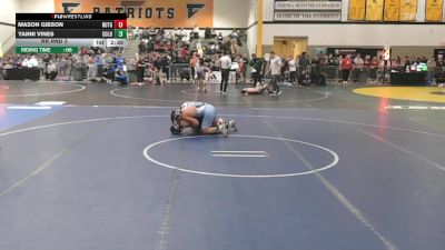 141Red lbs Rr Rnd 3 - Mason Gibson, Rutgers vs Yanni Vines, Columbia