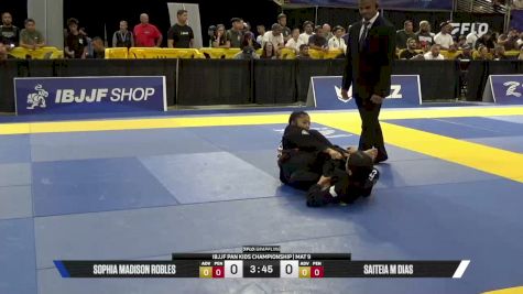 Sophia Madison Robles vs Saiteia M Dias 2026 Pan Kids Jiu-Jitsu IBJJF Championship