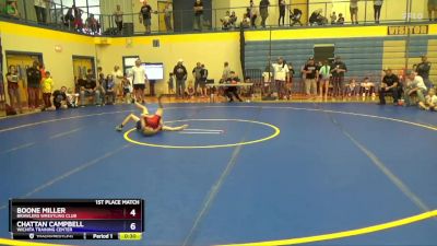 59 lbs 1st Place Match - Boone Miller, Brawlers Wrestling Club vs Chattan Campbell, Wichita Training Center