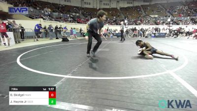 73 lbs Round Of 16 - Bryce Skidgel, Pawnee Black Bear Wrestling vs Jerell Haynie Jr, Deer Creek Wrestling Club