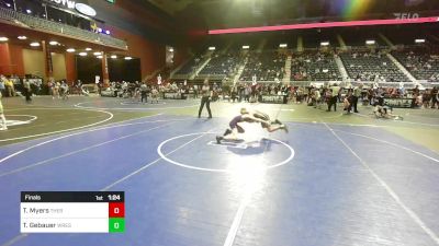 98 lbs Final - Tanner Myers, Thermopolis WC vs Trey Gebauer, Wrestle To Win