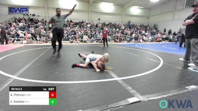 46-52 lbs Rr Rnd 3 - Averly Pittman, Spartan Wrestling Fort Smith vs Emilee Galetka, Viking Wrestling Club