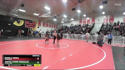 110 lbs Semifinal - Kamila Cerna, Stockdale vs Sophia Marie Gonzales, Clovis East