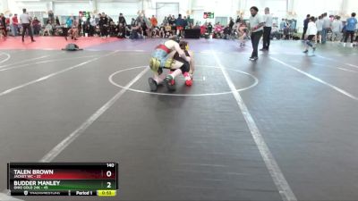 140 lbs Round 4 (10 Team) - Talen Brown, Jacket WC vs Budder Manley, Ohio Gold 24K