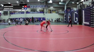 110 lbs Cons. Round 2 - Addison Polk, Murray State vs Aspen Sharpe, Unattached