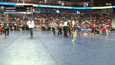 1A-165 lbs Cons. Round 2 - Maxx Solie, Jesup vs Mason Hoyt, Iowa Valley, Marengo