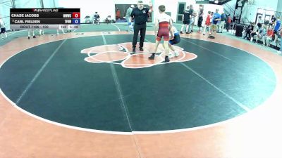 100 lbs Cons. Semis - Chase Jacobs, Michigan West Wrestling Club vs Carl Fielden, The Fort Hammers Wrestling