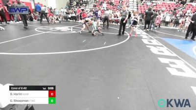 80 lbs Consi Of 8 #2 - Bryce Harlin, Muskogee Rougher Youth Wrestling vs Grayson Shoopman, Team Tulsa Wrestling Club