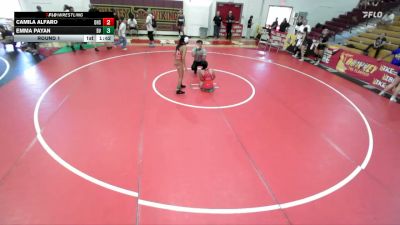 100-105 lbs Round 1 - Camila Alfaro, Downey High School vs Emma Payan, Bonita Vista