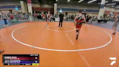 132 lbs Quarterfinal - Korbin Ross, Coyote Wrestling Club vs Zayn Navarrete, NB Elite Wrestling Club