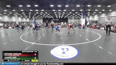 120 lbs Cons. Round 3 - Cooper Hinz, Big Game Wrestling Club vs Antonio Morales, Eagle Empire Wrestling