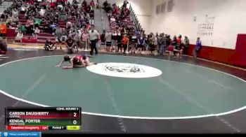 120 lbs Cons. Round 3 - Carson Daugherty, Central vs Kendal Porter, Green River