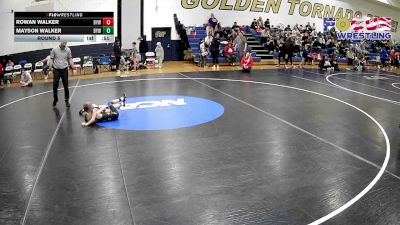50-55 lbs Round 5 - Rowan Walker, Bridgeport Youth Wrestling vs Mayson Walker, Bridgeport Youth Wrestling